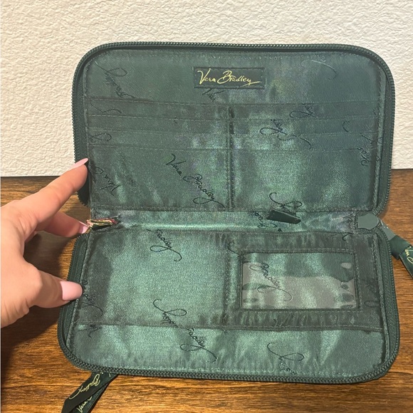 Vera Bradley Teal Quilted Wallet EUC - Picture 7 of 9